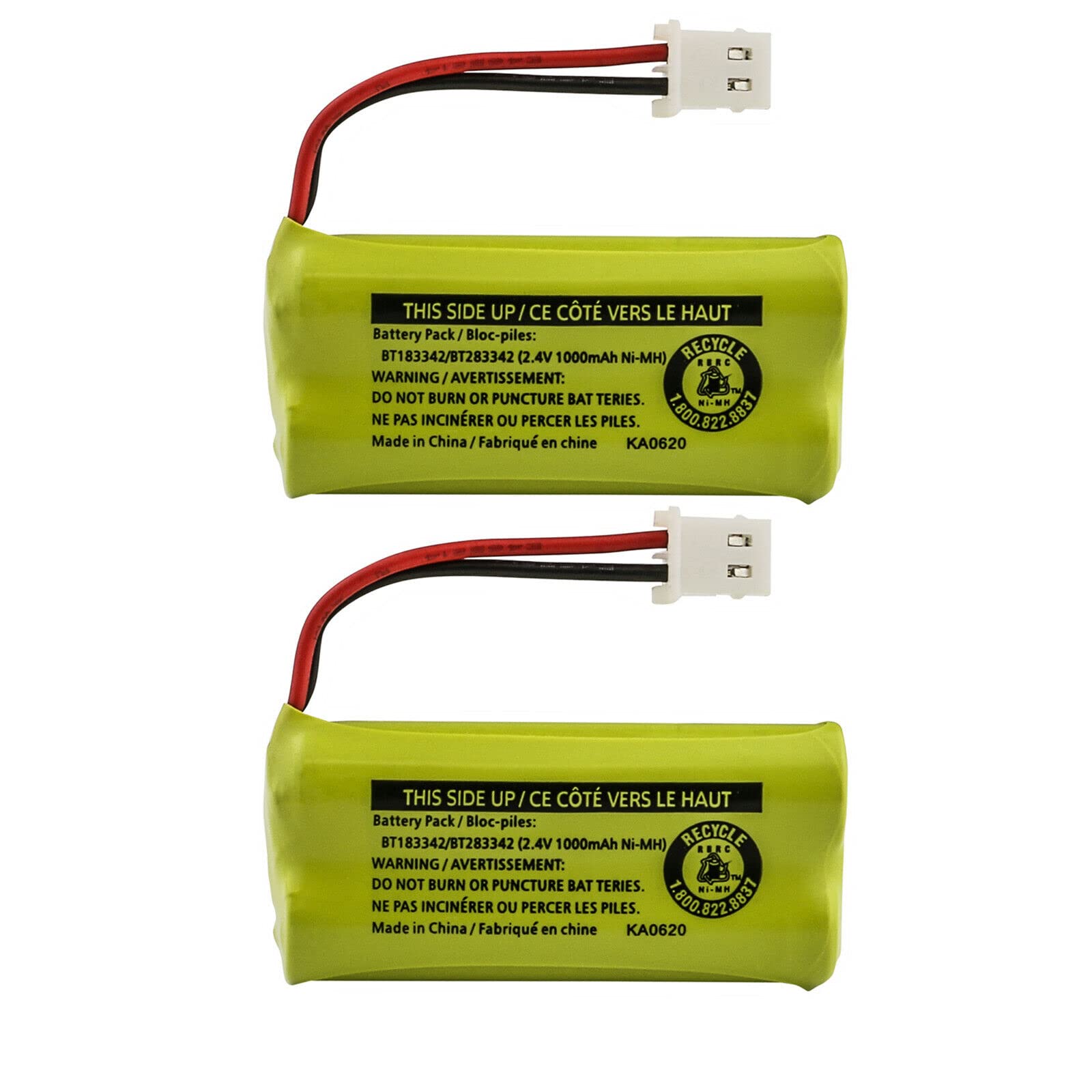 Kastar 2-Pack BT183342 / BT283342 Battery Replacement for Vtech CS6449 CS6449-2 CS6449-3 CS6509 CS6509-14 CS6509-15 CS6509-16 CS6509-17 CS6509-19