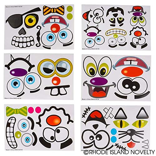 Rhode Island Novelty Make a Pumpkin Jack-O-Lantern Sticker Sheets