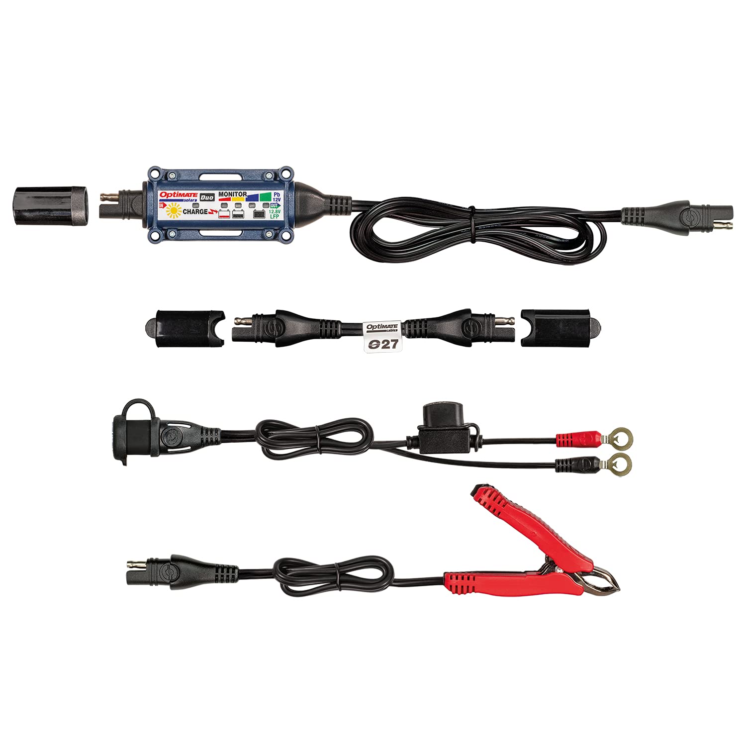 Optimate Solar Duo TM-522-D Contrôleur de Charge Solaire 5 A pour Batteries 12 V/12,8 V