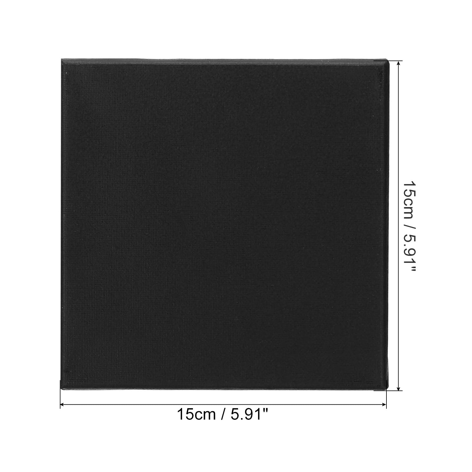 PATIKIL Paint Canvases for Painting, 6 Pack 6x6 Inch Square Wood Frame Stretched Blank Art Canvas Board Panels for Acrylic, Oil, Tempera Painting, Black