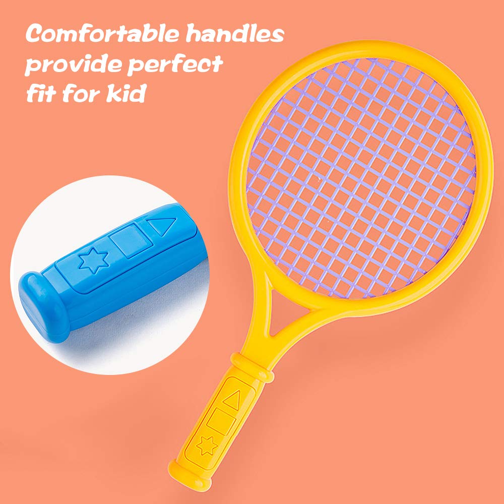 Set di racchette da tennis per bambini, divertente, con palline, per casa, giardino, spiaggia, scuola, allenamento sportivo