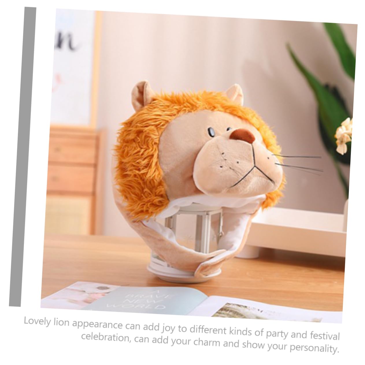 Amazon | OFFSCH ライオンフード帽子、ぬいぐるみフード、写真小道具