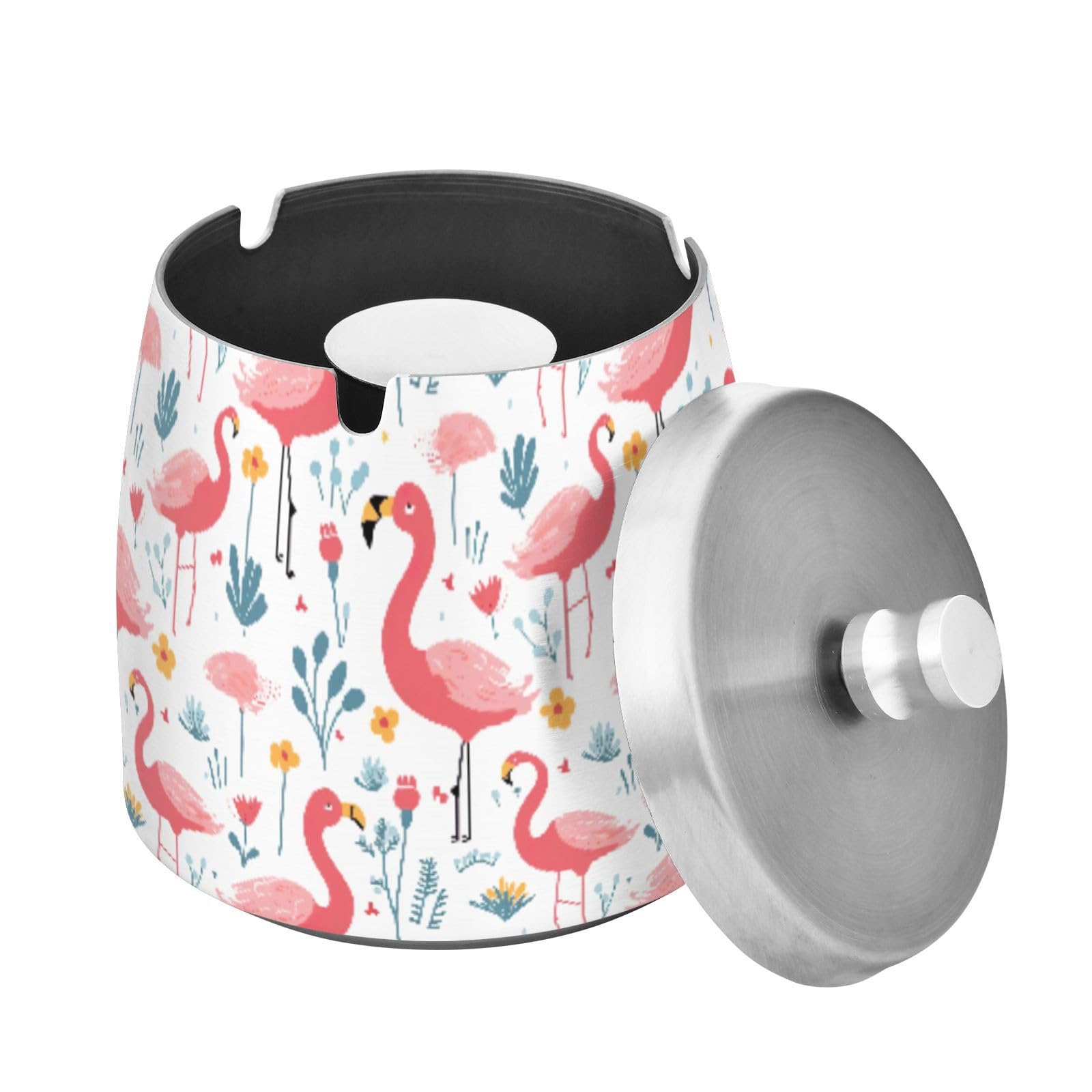 Amazon.com: Pink Flamingo Ashtray with Lid for Cigarette