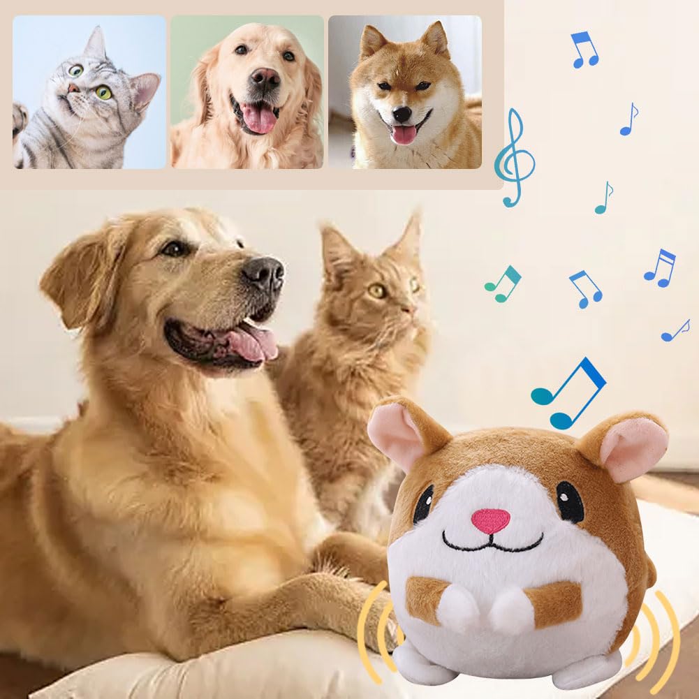 RuiDay Bouncing Piggy Dog Toy, Active Moving Pet Plush Toy Interactive Dog Toys - Image 3