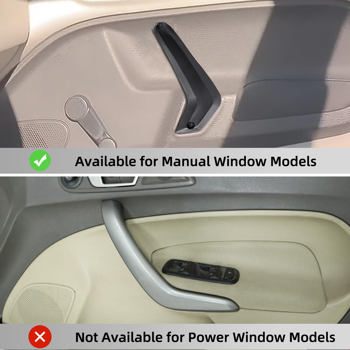 A PAIR INTERIOR Front Door Pull Handles For Ford Fiesta 2011-2020 A PAIR INTERIOR Front Door Pull Handles For Ford Fiesta 2011-2020