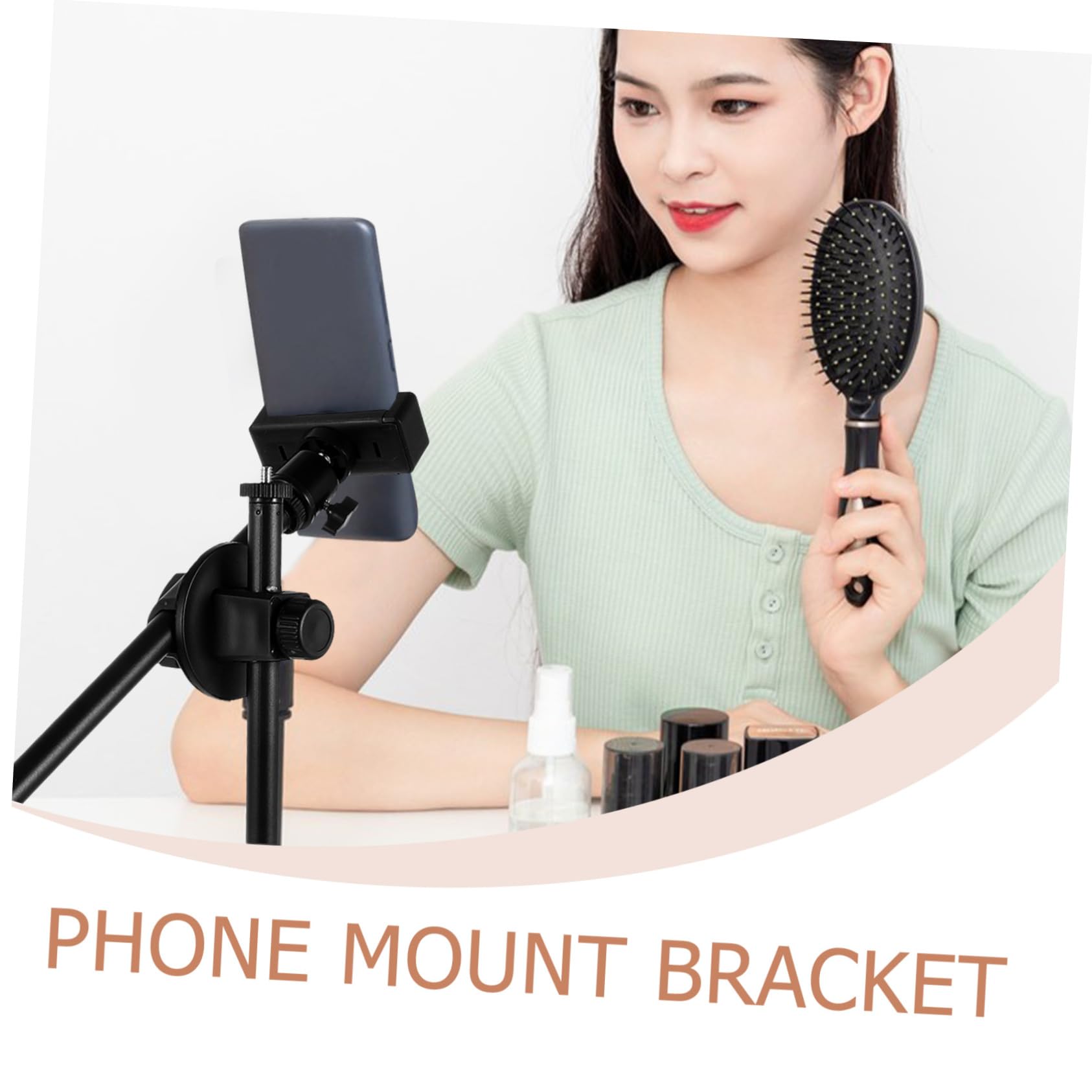 HOMSFOU 360grado Supporto per Telefono Sospeso per Registrazione Video Supporto da Scrivania per Telefono Clip per Podcasting e Live Streaming Base Stabile per Tavolo e Scrivania