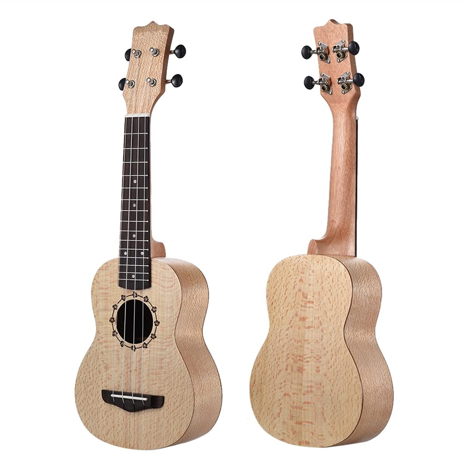 Ukeleles Soprano Ukelele 21 Pulgadas Fijando Guitarra Hawaiana Ukulele Conjunto con Correa De Sintonizador Nylon String Pick
