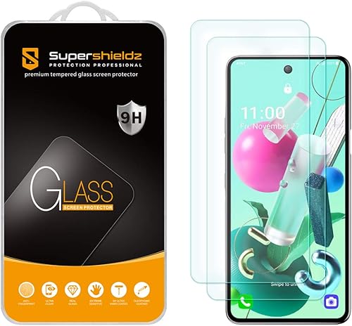 Supershieldz Protector de pantalla de vidrio templado diseñado para LG K92 5G, antiarañazos, sin burbujas