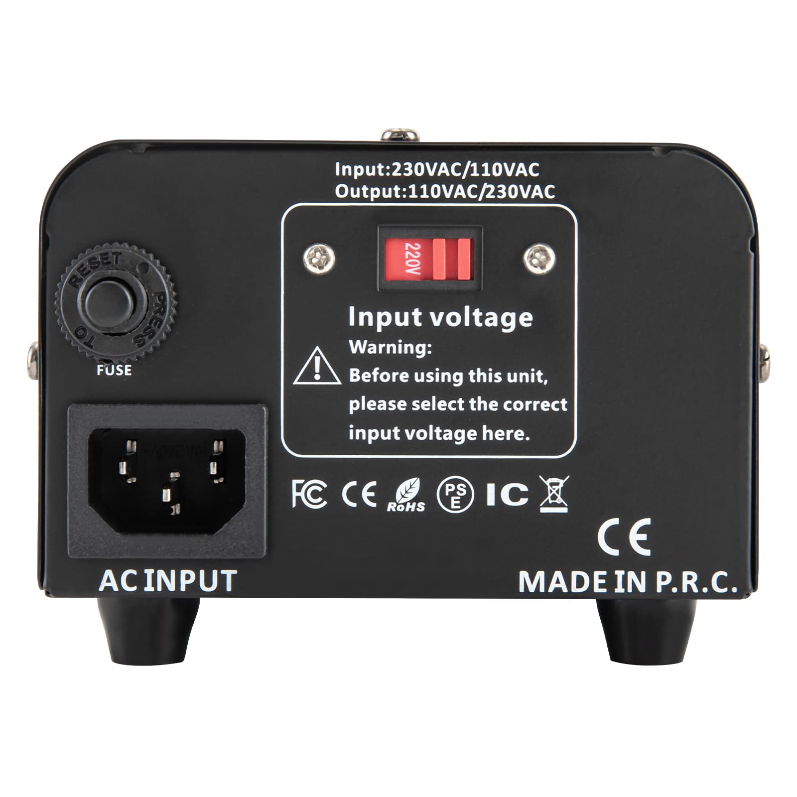 Trasformatore di tensione da 500 VA, inverter con indicatore a LED, piedini di sostegno: 220 – 240 V, uscita: 100 – 110 V, trasformatore per computer portatili, lame da raso, console di gioco