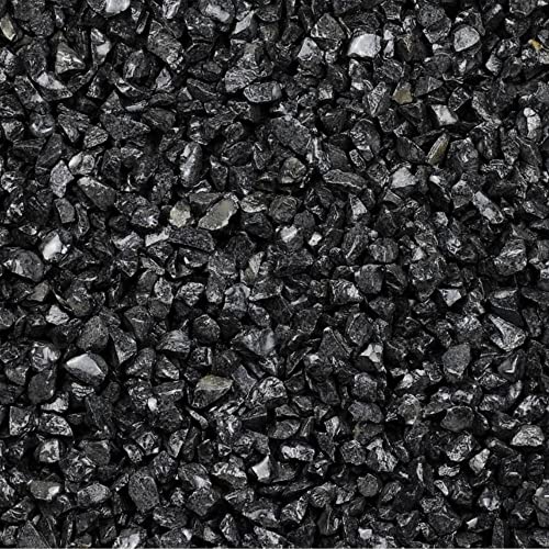 Kieselsteine Garten Zierkies 12-16 mm 25 kg Aquarium Kies Nero Ebano Schwarz Marmorkies Dekostein Gabion Steinteppich Zierstein Schwarz