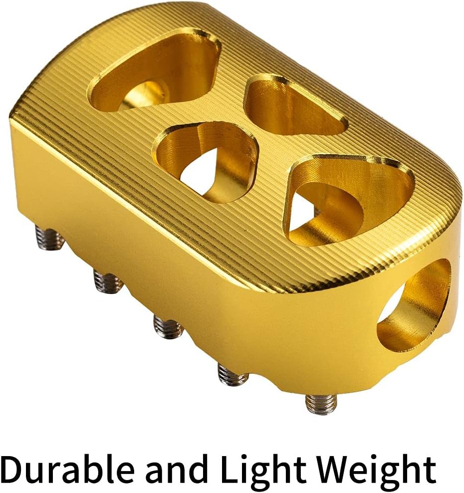 Hopider Motorcycle Gear Shifter peg, Anti-Skid Shift Lever Foot Peg 360° Roating MX Style for Harley Dyna Sportster Touring Softail Street Chopper Bobber,Gold