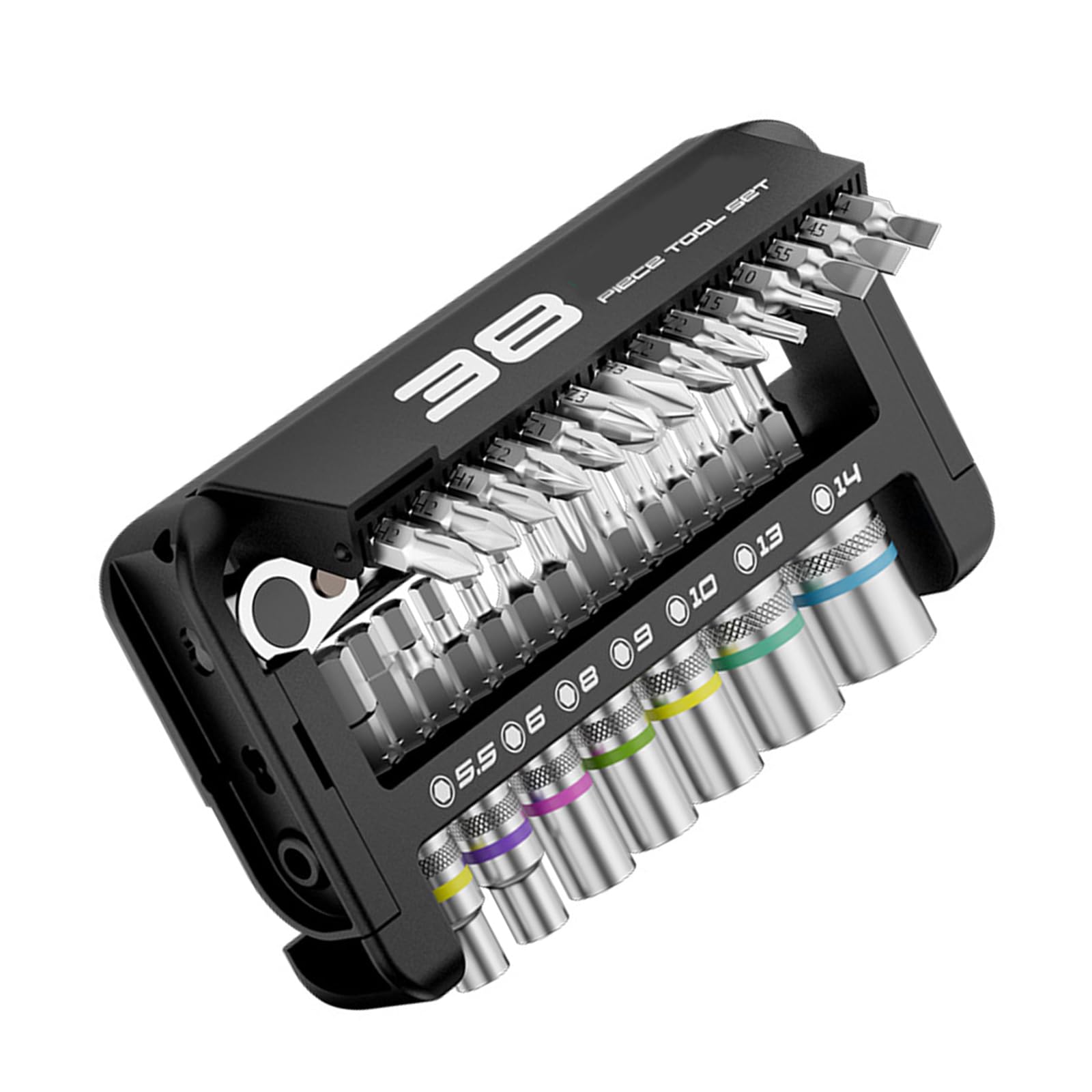 Jazuaiao Efficiency 38 In 1 Ratcheting Socket Wrench Set With Ratcheting Mechanism Feature For Professional Applications Steel Wrench Set