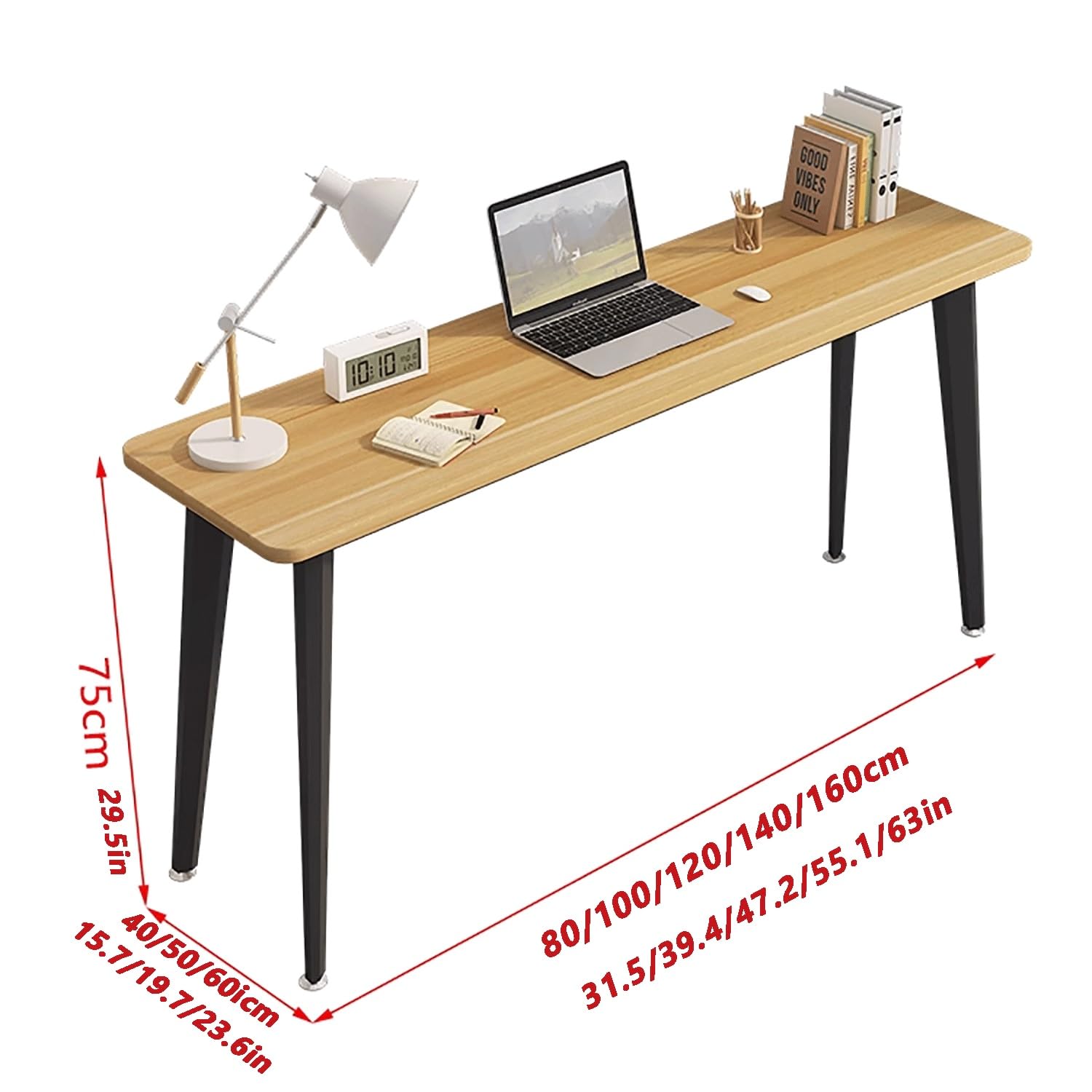 Scrivania moderna con gambe in metallo per casa e ufficio, postazione di lavoro per videogiochi e sala studio per camera da letto, mobili eleganti per giochi e sala studio