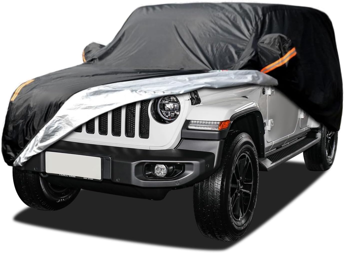 Jeep Wrangler Cover Waterproof 2 Door, All Weather for Jeep Rain Cover for Automobiles, Outdoor Full Exterior for Jeep Covers Fits JK JL TJ YJ CJ B14-Jeep Wrangler Cover -2 Door Black