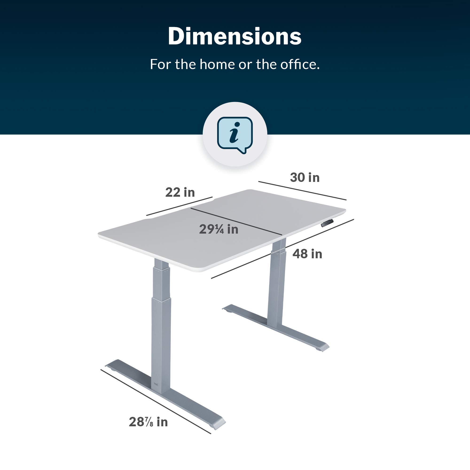 Buy Vari Electric Standing Desk 48" x 30" (VariDesk) Sit Stand Desk