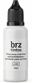 Tinta para Carimbo 30ml [Preta] – Secagem Rápida & Alto Rendimento | Compatível com Carimbos Automáticos e Almofadas (Nykon, Trodat, Colop) – Fórmula à Base de Água sem Óleo – BRZ Office