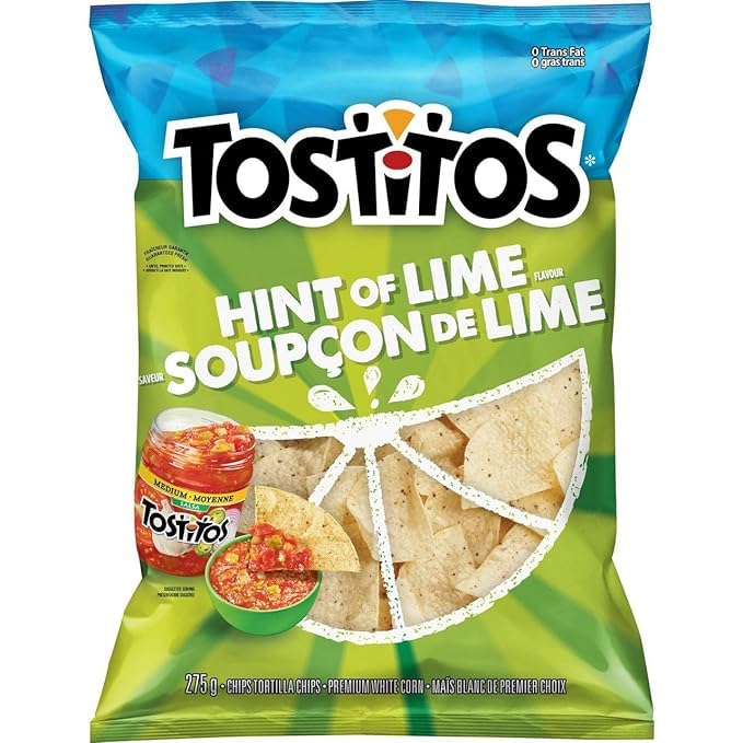 Miniatura 5 de Tostitos Hint of Lime Flavor Tortilla Chips 275g9.7 oz. (Paquete de 5) Enviado desde Canadá