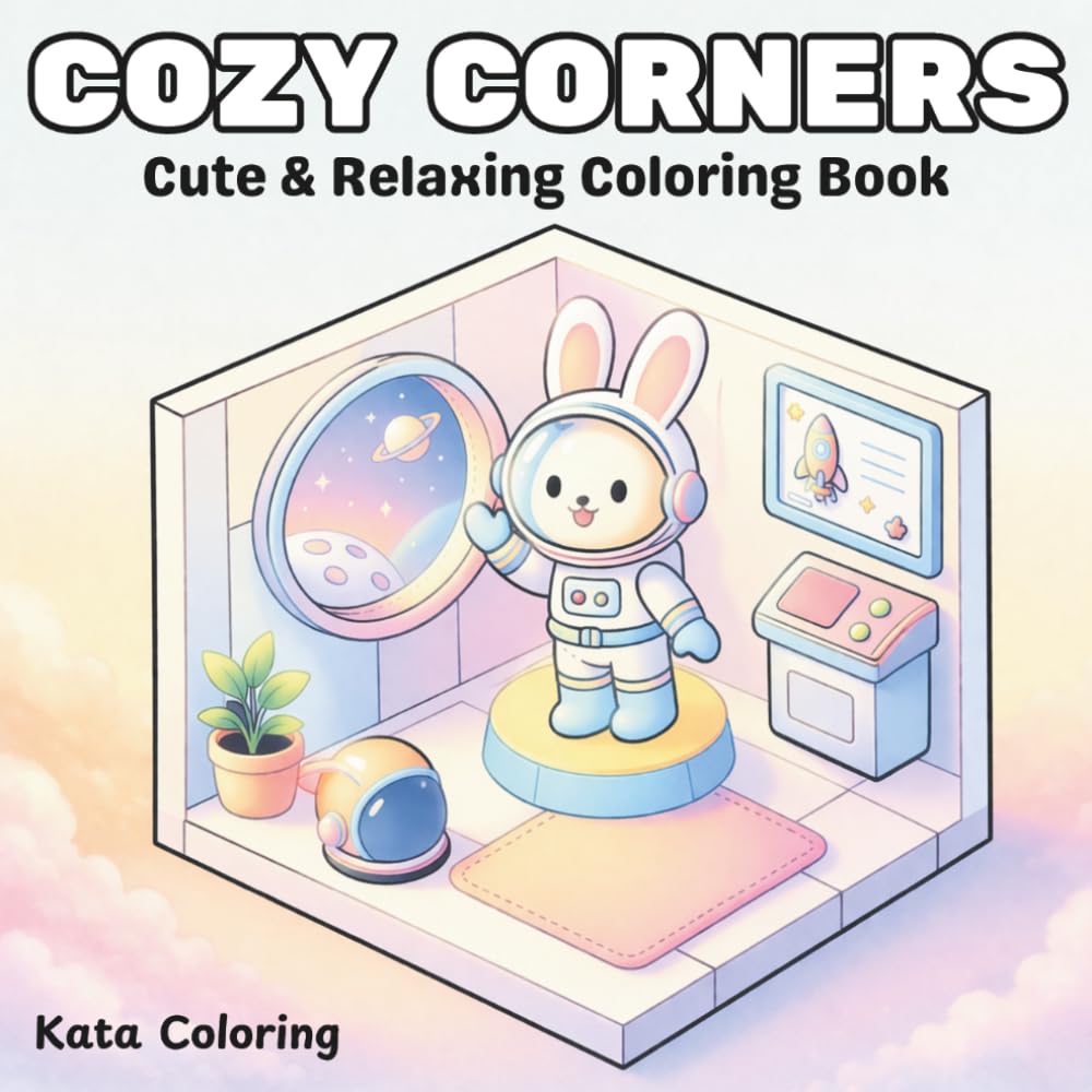 Cozy Corners: Cute & Relaxing Coloring Book