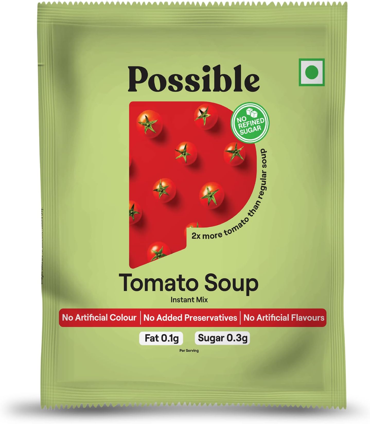 Possible Tomato Soup – 93% Less Sugar Than Regular Packaged soups 15 Sachets ( 12gms Each )