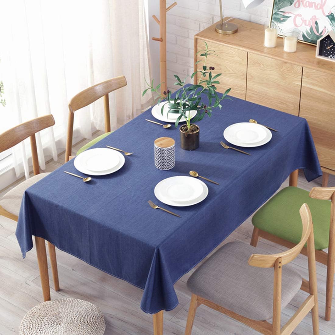Up To 60% OFF Bringsine Solid Cotton Linen Tablecloth Stain Resistant/Spill-Proof/Waterproof Lace Table Cloth Cover for Kitchen Dinning Tabletop Decor(Rectangle/Oblong, 53 x 87,NavyBlue) Black Friday 🔥 Bringsine Solid Cotton Linen Tablecloth Stain Resistant/Spill-Proof/Waterproof Lace Table Cloth Cover for Kitchen Dinning Tabletop Decor(Rectangle/Oblong, 53 x 87,NavyBlue)
