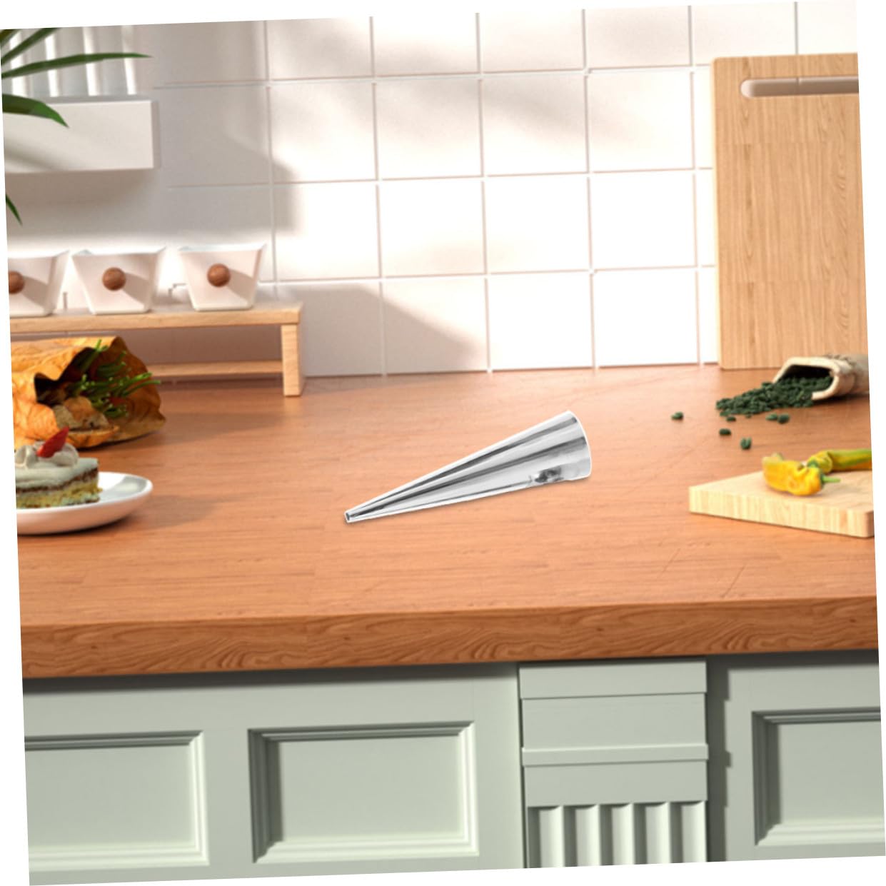 Moule à Brioches Conique en Acier Inoxydable, 1 Set