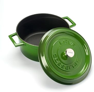 LAVA Metal Casting Round Pot, 24 cm, Green