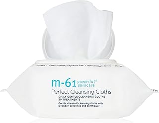 M-61 Perfect Cleansing Cloths- 30 Treatments- Gentle cleansing cloths with vitamin E, lavender & cornflower