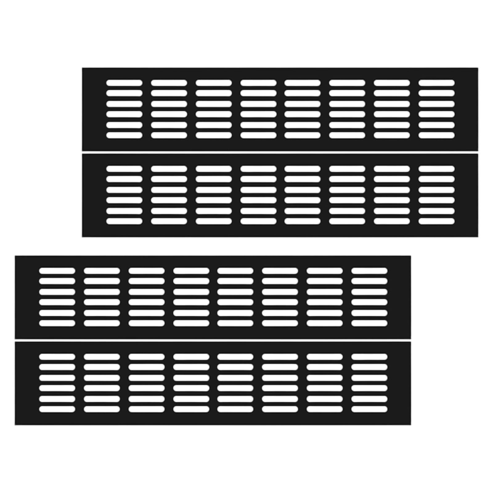 Newft Black Aluminum Cabinet Vent Grilles Ventilation Covers Quick Fixing For Kitchen Bathroom Furniture Erosion Resistant Aluminum Ventilation Grille
