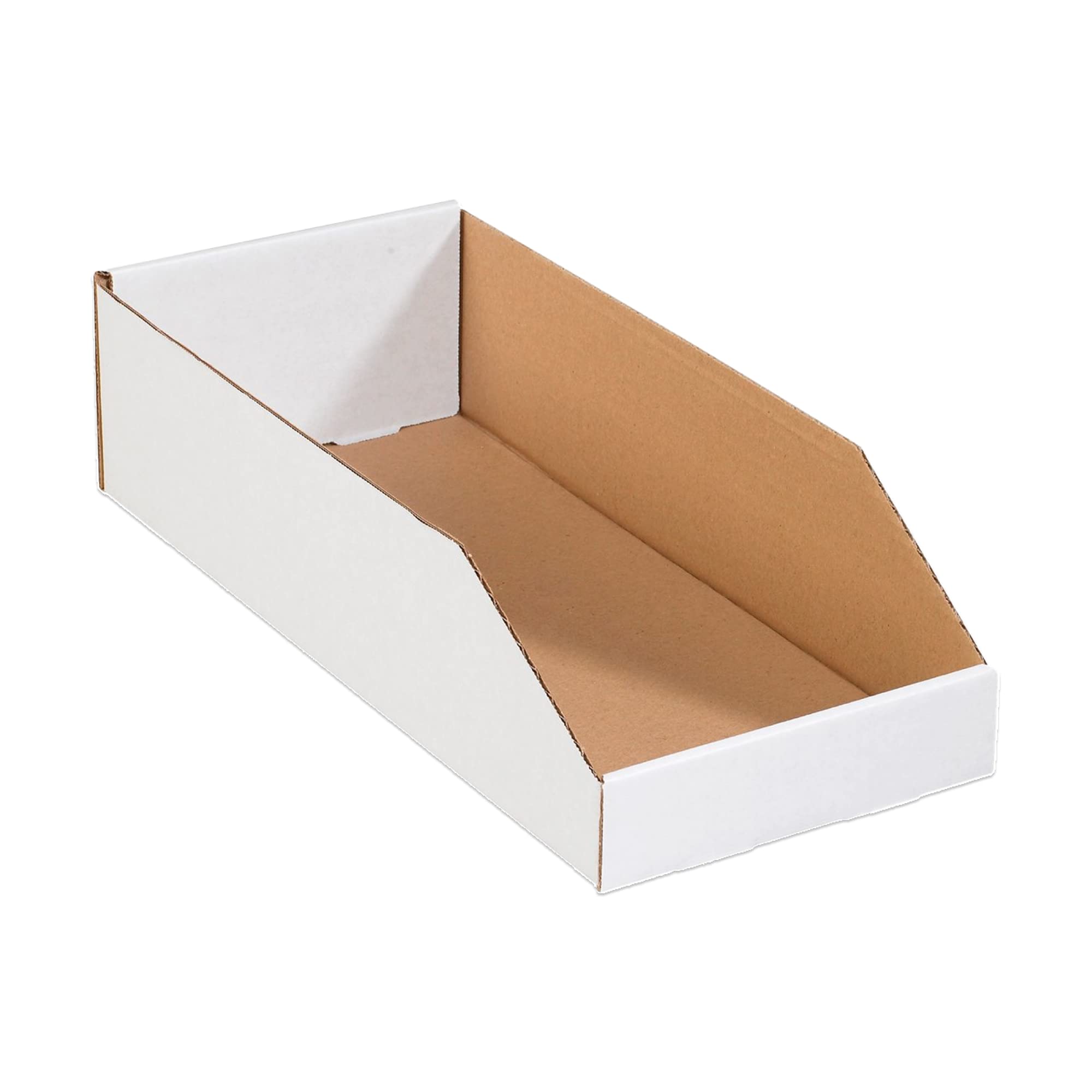 AVIDITI Storage Bins 8"L x 18"W x 4.5"H, 50-Pack | Corrugated Cardboard Box for Packing, Moving and Storage
