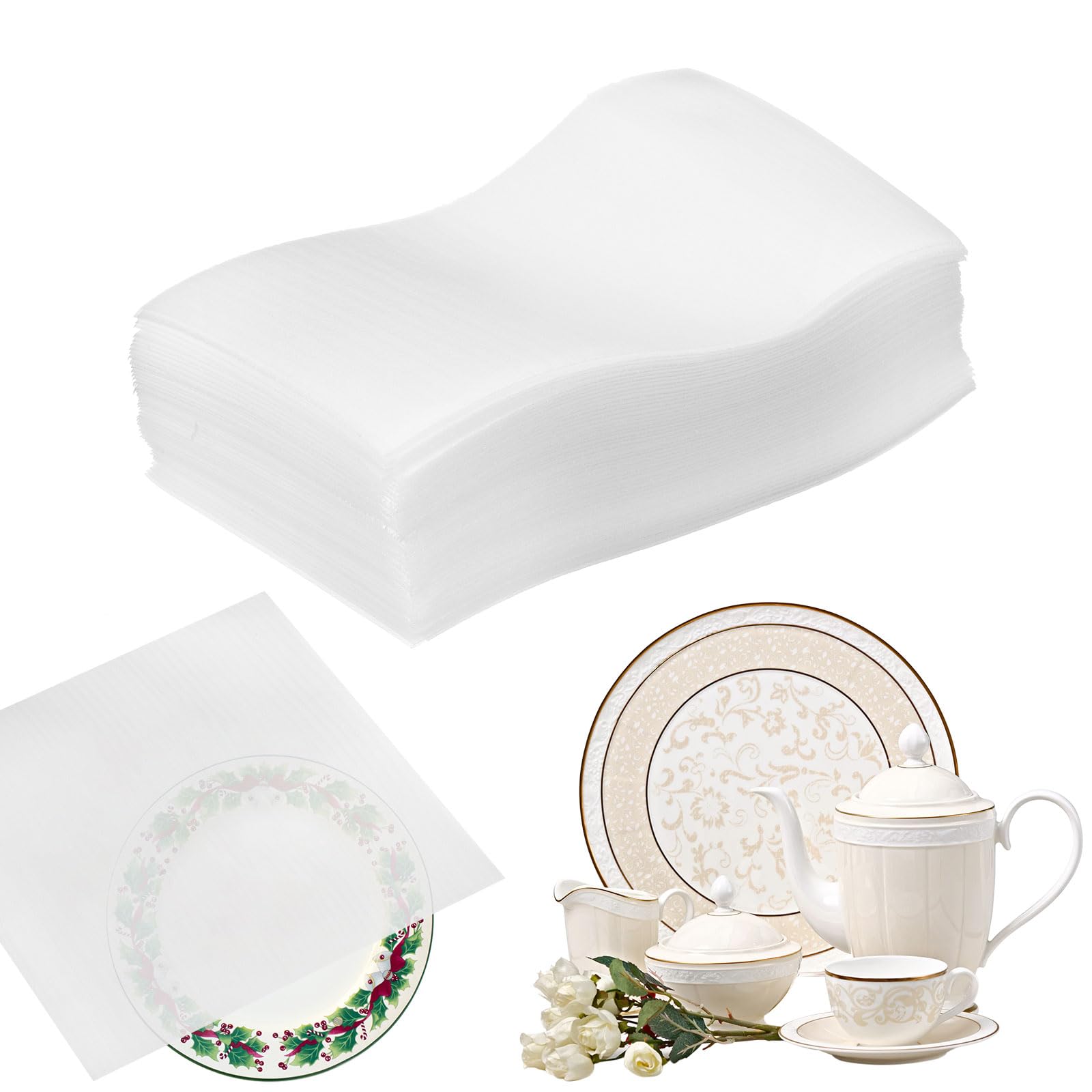 sourcing map 50 Pcs Cushion Foam Pouches, 8" x 5" Cushioning Packing Supplies Cushioning Foam Padding Sheets for Moving and Packaging Dishes, China, Books, Photo Frame