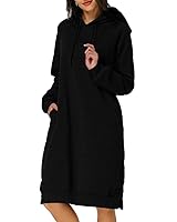 Algopix Similar Product 2 - Kidsform Women Causal Hoodie Maxi Dress