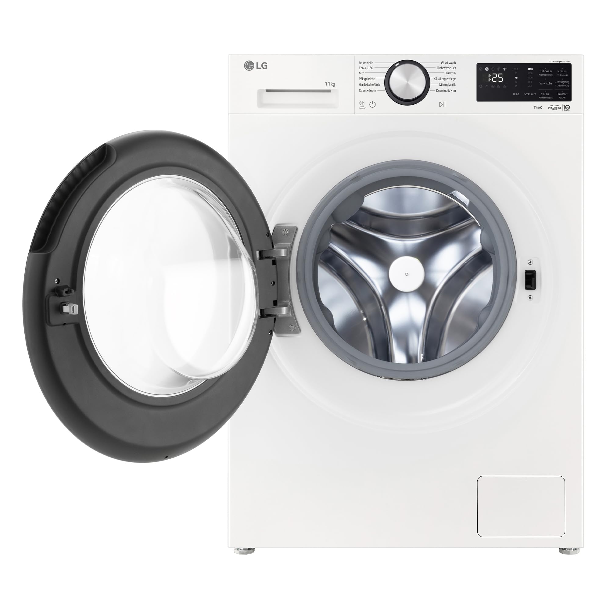 LG F4WX7012 Waschmaschine Weiß, 11 kg, 1400 U./Min. | EEK A-40%, AI DD®, TurboWash®360°, Essence White