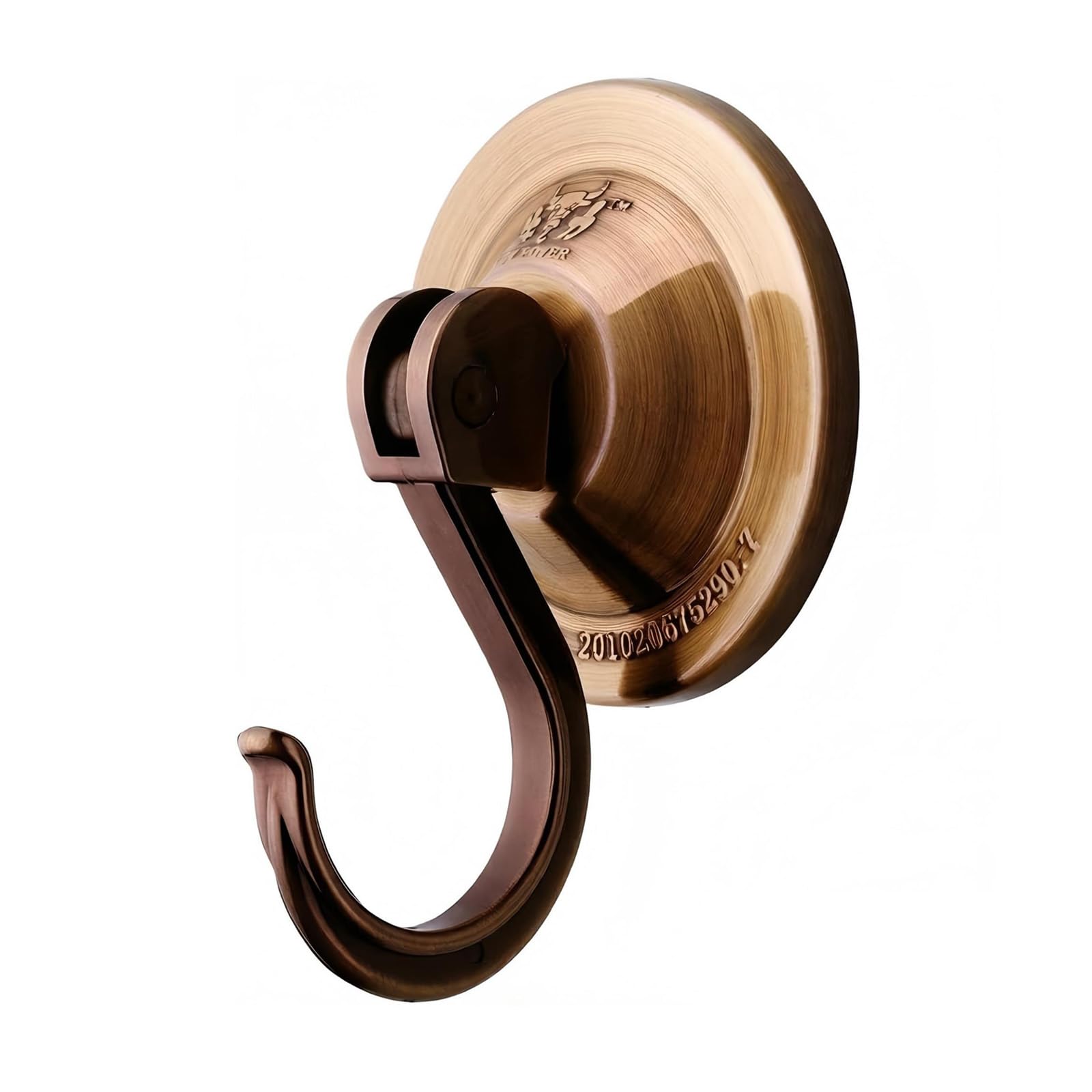 Powerful Wreath Hangers for Window or Glass Door, 4-Pack Powerful Suction Cup Hooks Utility Hooks, Antique Gold