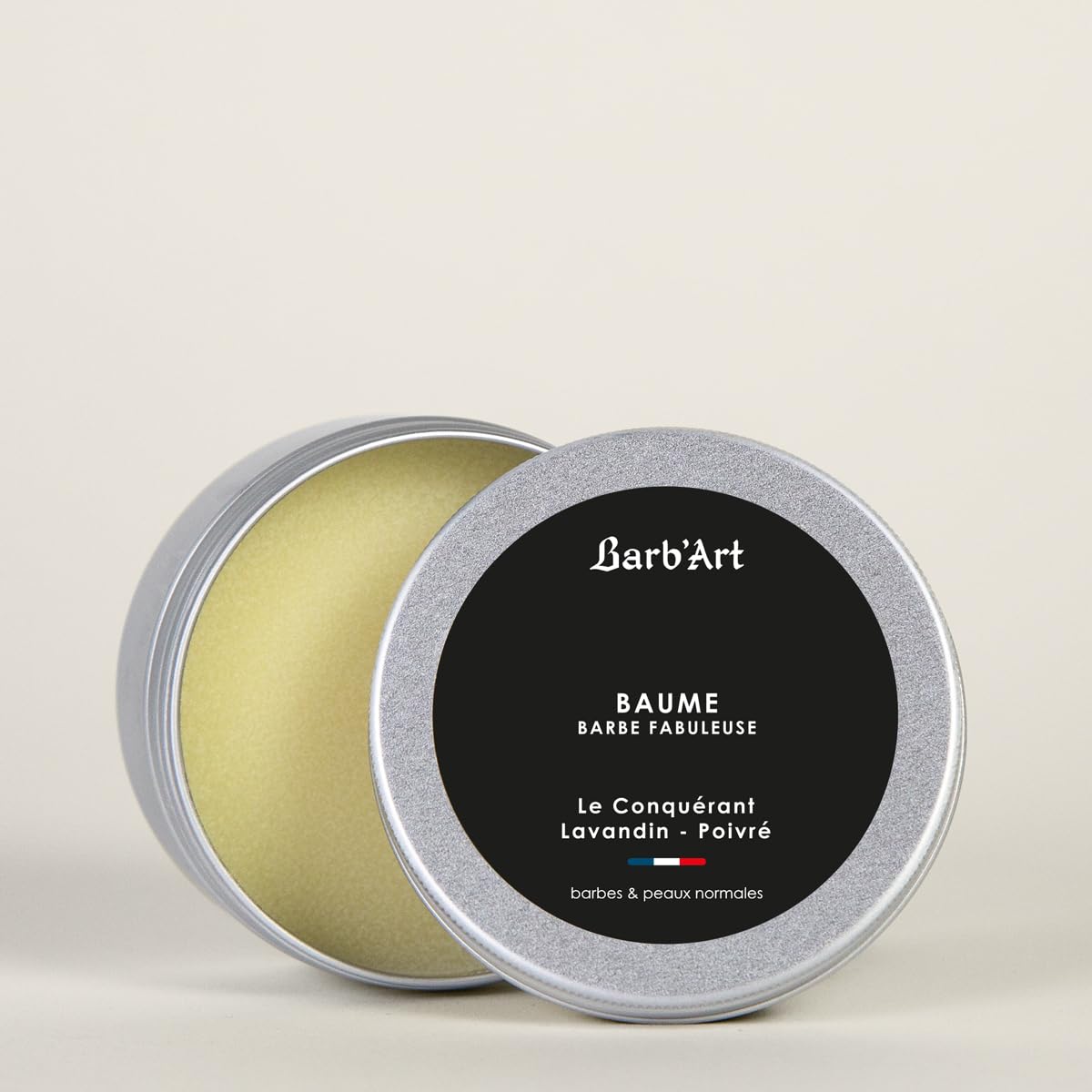 Barb'Art - Baume Barbe Fabuleuse - Idéal pour Barbes Longues ou mi-longues - Huile d'Argan bio - "Le Conquérant" - 80ml
