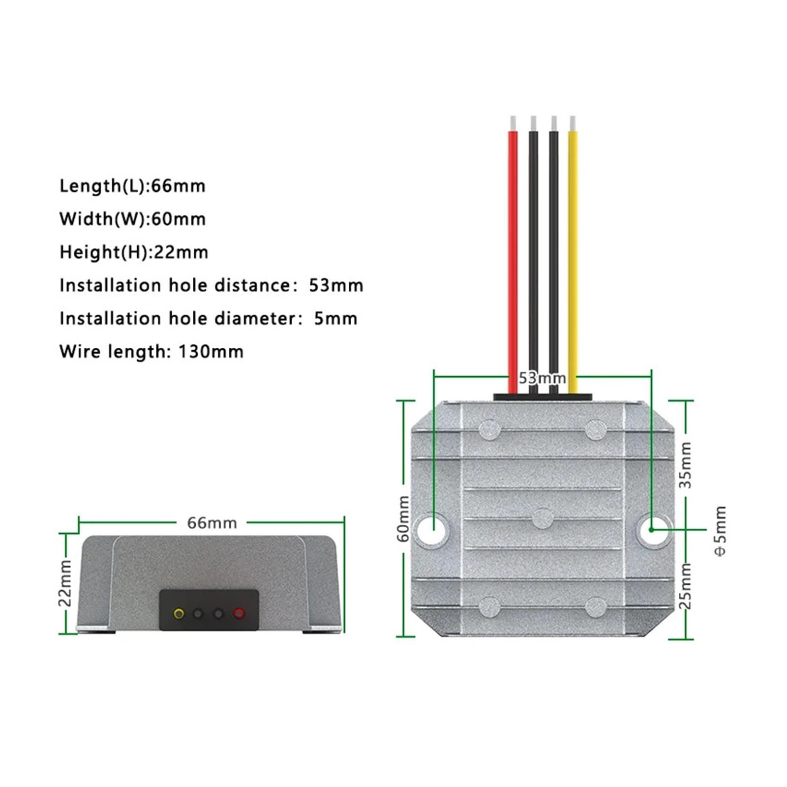 12/24V→15/19/24/28V DC-DC-Wandler Spannungsregler Netzteilmodul | Für Kfz, Lkw, Wohnmobil, Boot(1A,24V(18-40V),13.8V)