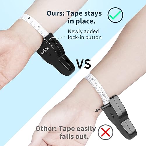 Miniatura 2 de Cinta métrica corporal de 60 pulgadas bloqueo de clip y liberación y retracción de expulsión 59.1 in, cinta autométrica precisa para rastrear