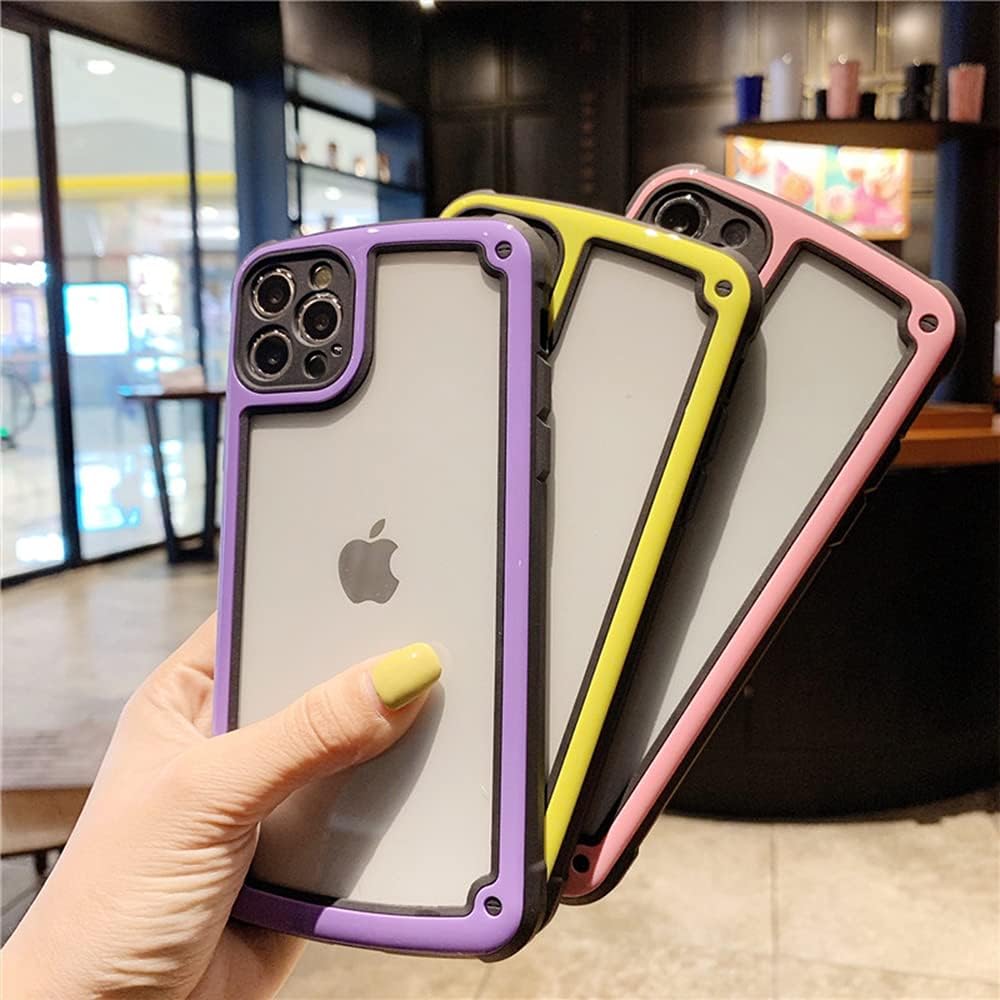 Buy Ownest Compatible With Iphone 12 Pro Max Case Simple Clear Candy Color Fashion Frame Cover Case For Women Men Girl Boy Shockproof Silicone Tpu Pc Rubber For Iphone 12 Pro Max Purple Online Buy Ownest Compatible With Iphone 12 Pro Max Case Simple Clear Candy Color Fashion Frame Cover Case For Women Men Girl Boy Shockproof Silicone Tpu Pc Rubber For Iphone 12 Pro Max Purple Online