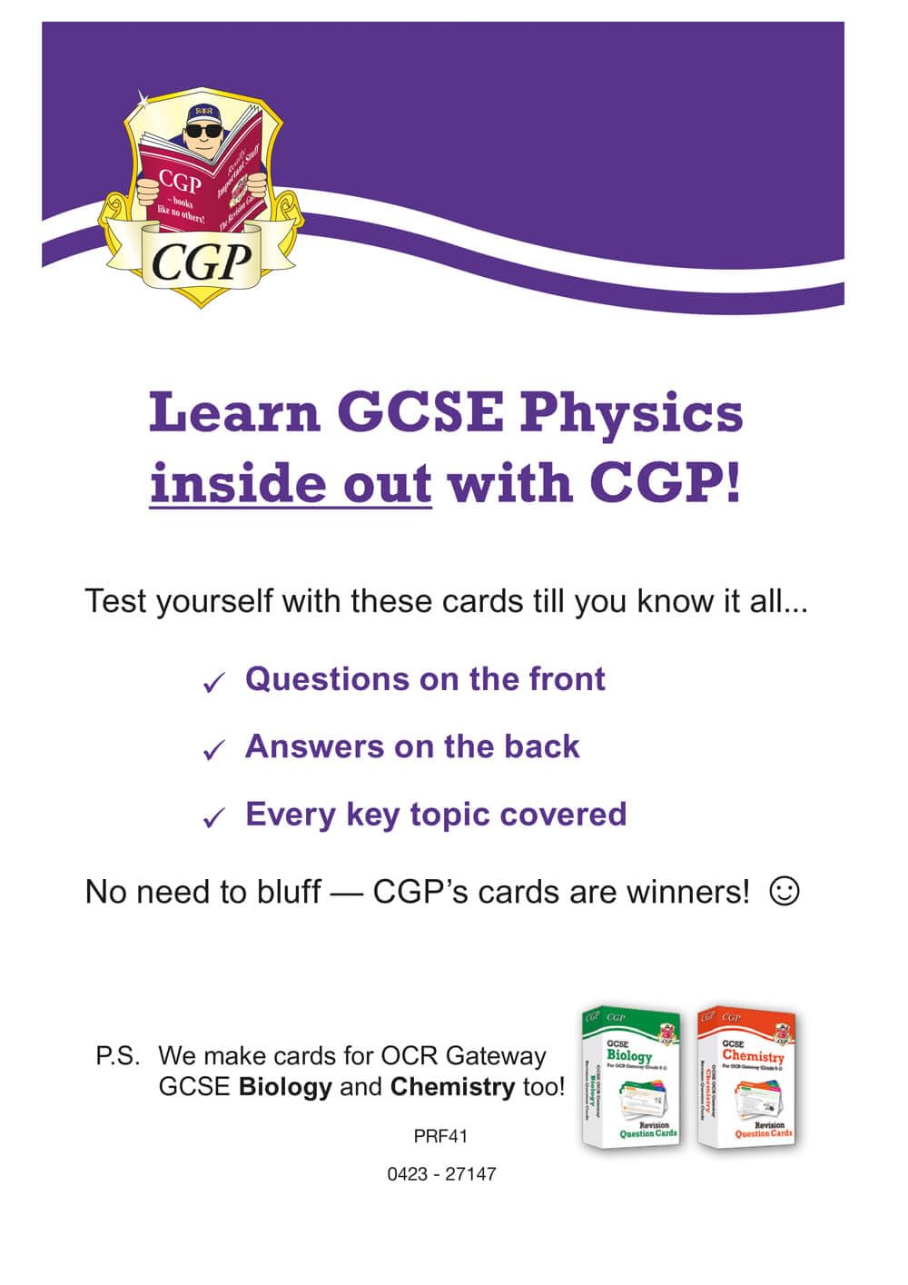 GCSE Physics OCR Gateway Revision Question Cards