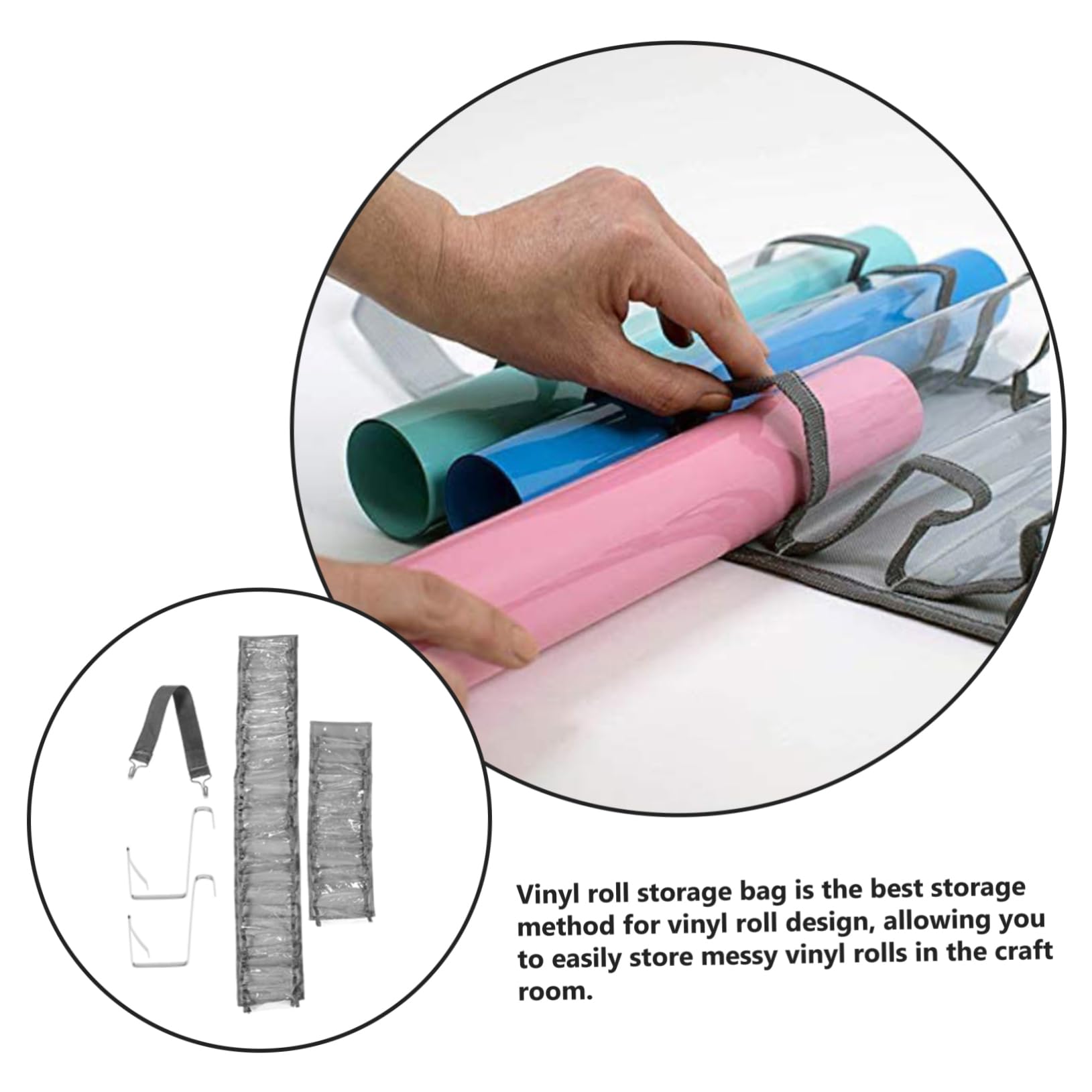 Bolsa Colgante de Almacenamiento 2 Piezas para Rollos de Vinilo