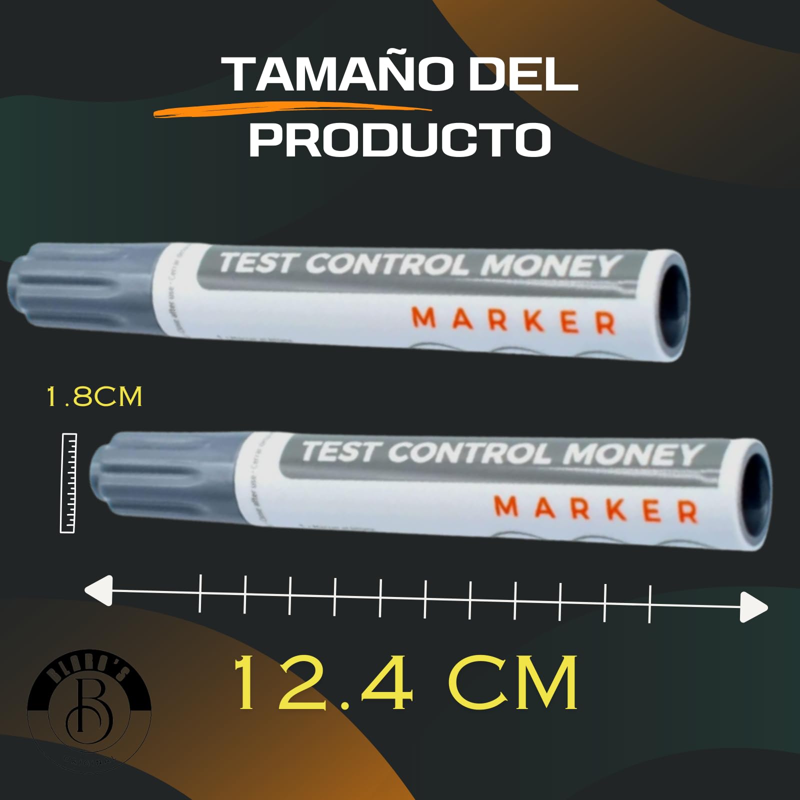 3 Uds Detector Billetes Falsos - Fabricado en España - Apto para Todos los Billetes de Euros, Dólar, Libras, etc. - Tinta Duradera - Rotulador Contador de Billetes - Supermercado Tienda Cajero Dinero