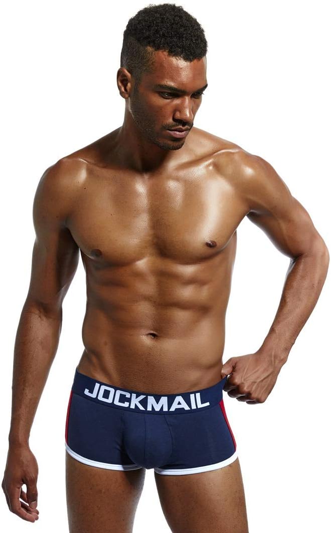 JOCKMAIL Men's Boxer Briefs Cotton Stretch Underwear Mens Padded Boxers Removable Front Cup Bulge Enhancing Underwear - Image 2