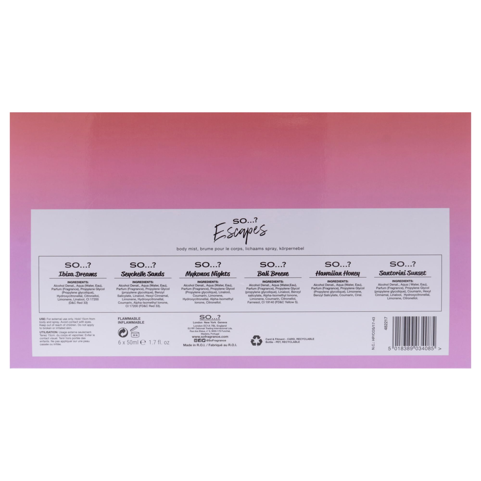 So Escapes Body Mist Collection for Women