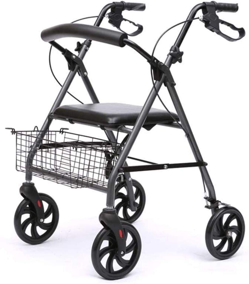 Elderly Walker Aluminiowy czterokołowy chodzik do chodzenia i kosz na zakupy Comfortable anniversary