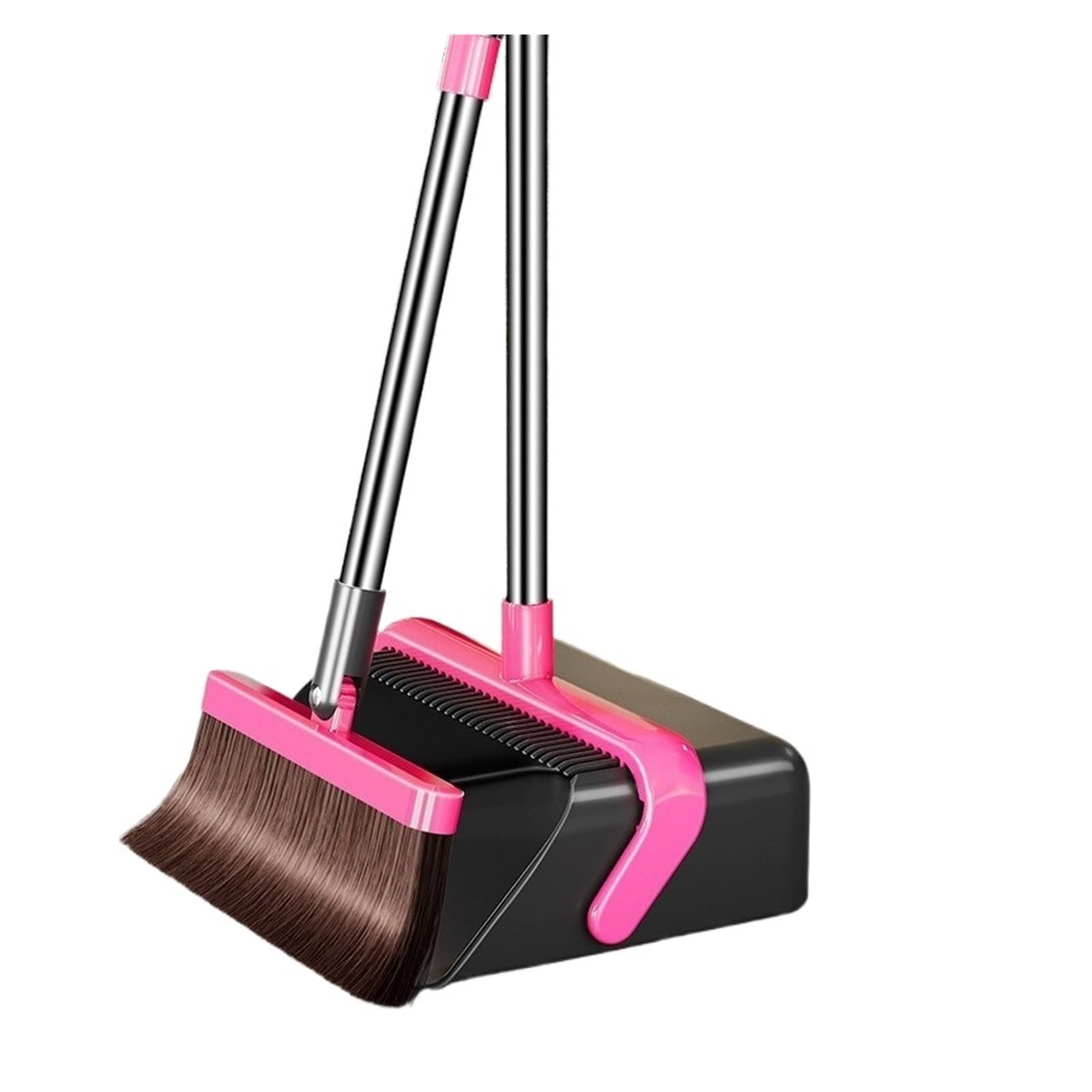 Folding broom dustpan set combination household thickened cleaning tool(Chocolate)