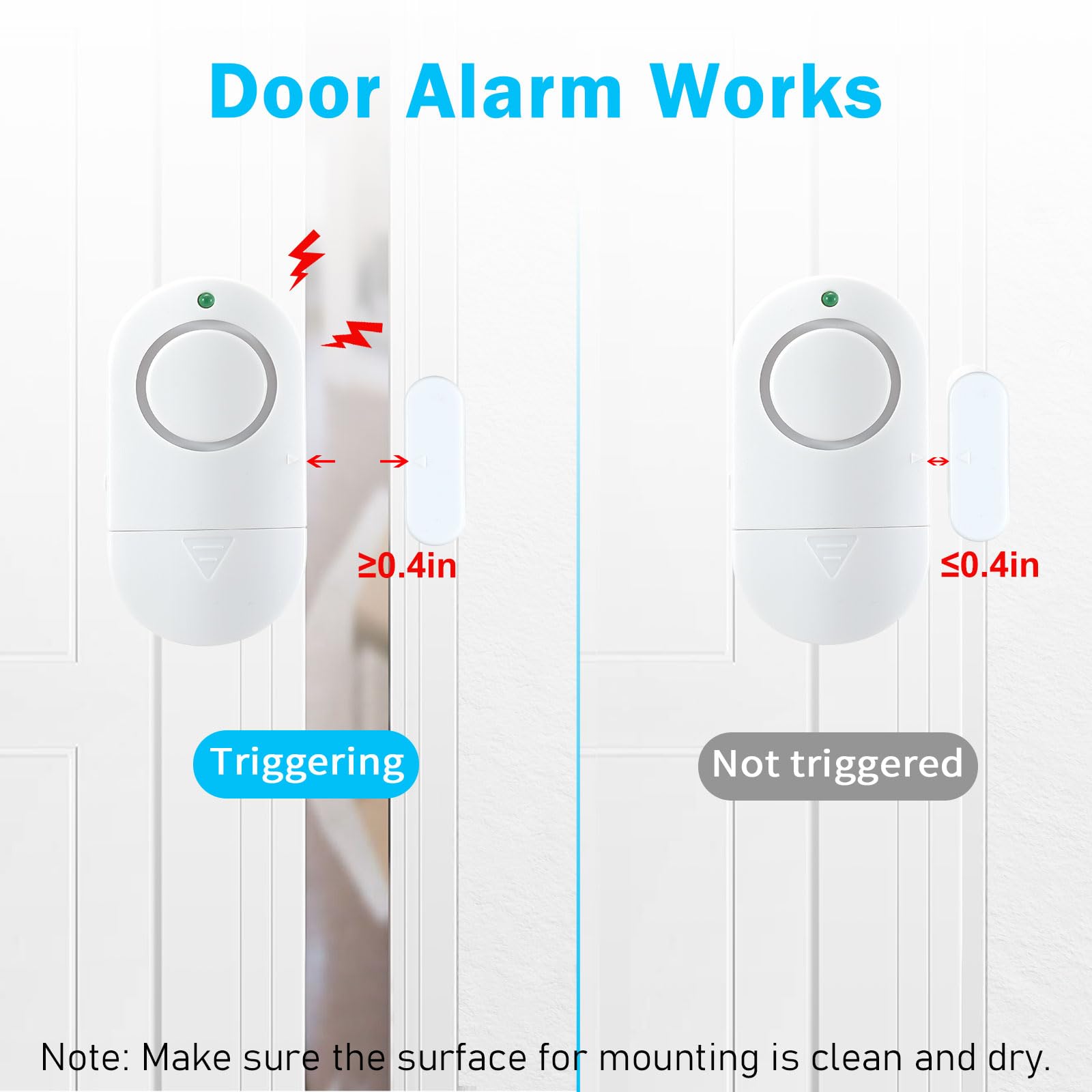 Alarmas de seguridad para puerta (120 dB, magnéticas, para piscinas, alarmas para piscina