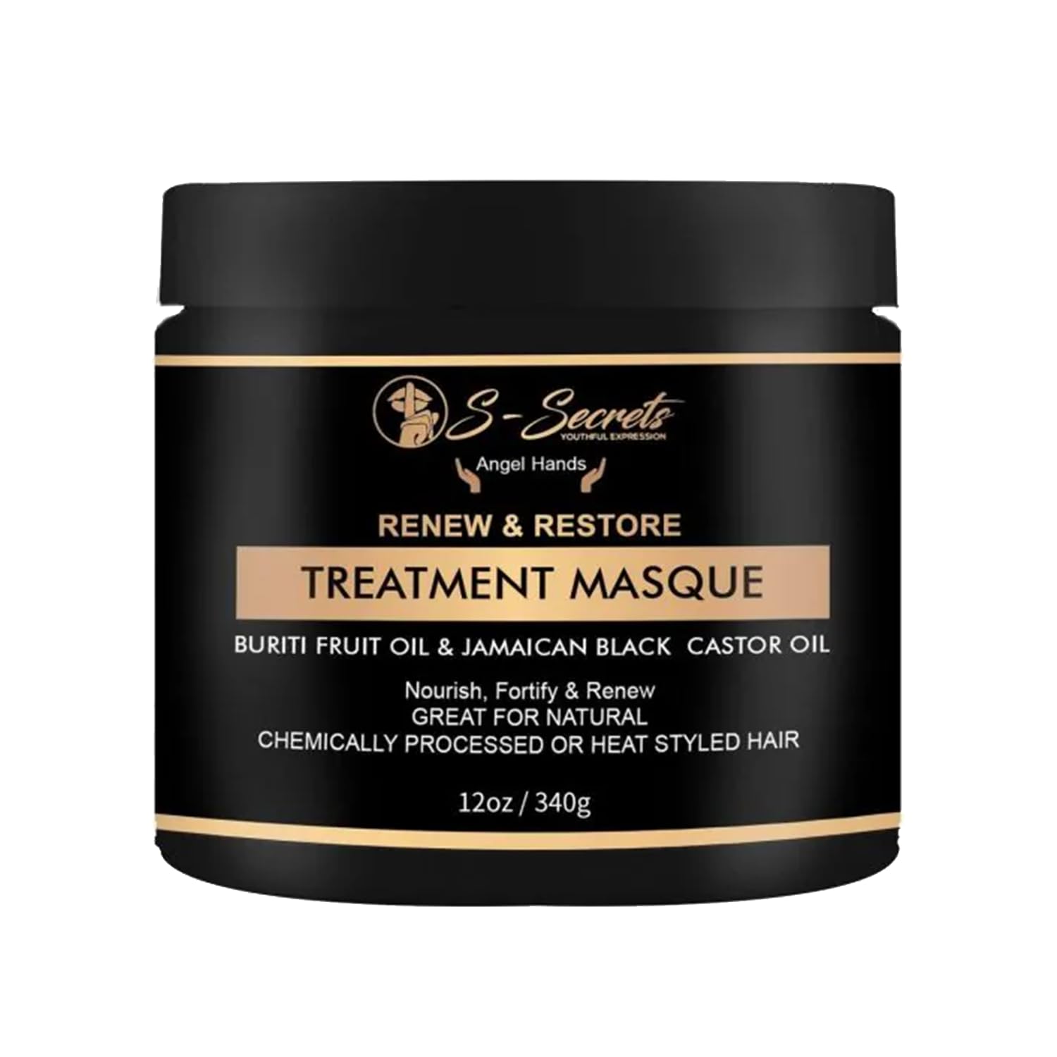 S-SecretsRenew & Restore Treatment Masque for Natural Hair - Deep Conditioning and Moisturizing Hair Care Solution