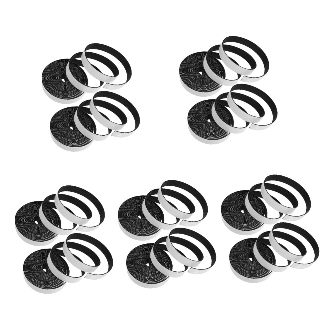 Operitacx 5 Series Tira Antisonido Cinta De Insonorización Adhesivo Tira De Sellado Poroso Cinta Gruesa A Prueba De Golpes Tiras De Sellado De Puertas El Plastico Negro 2 Rollos*5