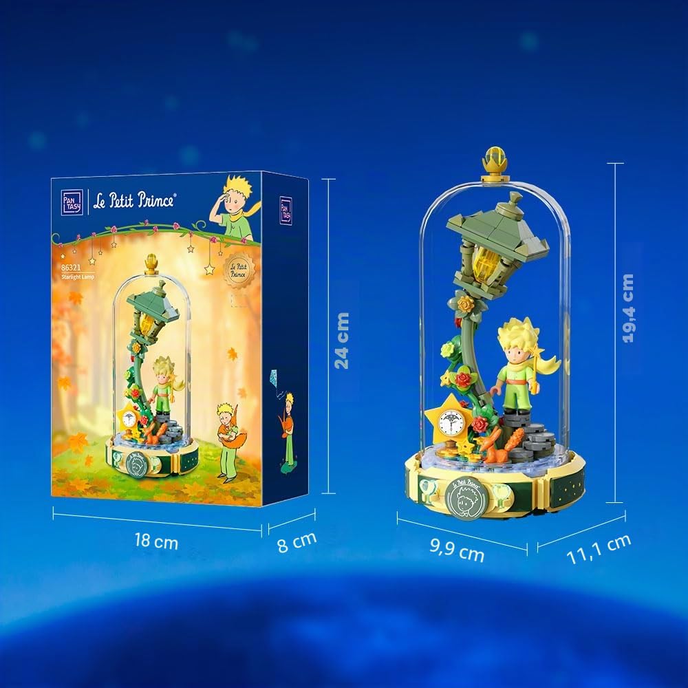 PANTASY Le Petit Prince Set de Bloques de Construcción Lámpara de Luz de Estrellas Modelo Creativo DIY con Minifigura y Cubierta de Alta Transparencia Adultos y Niños
