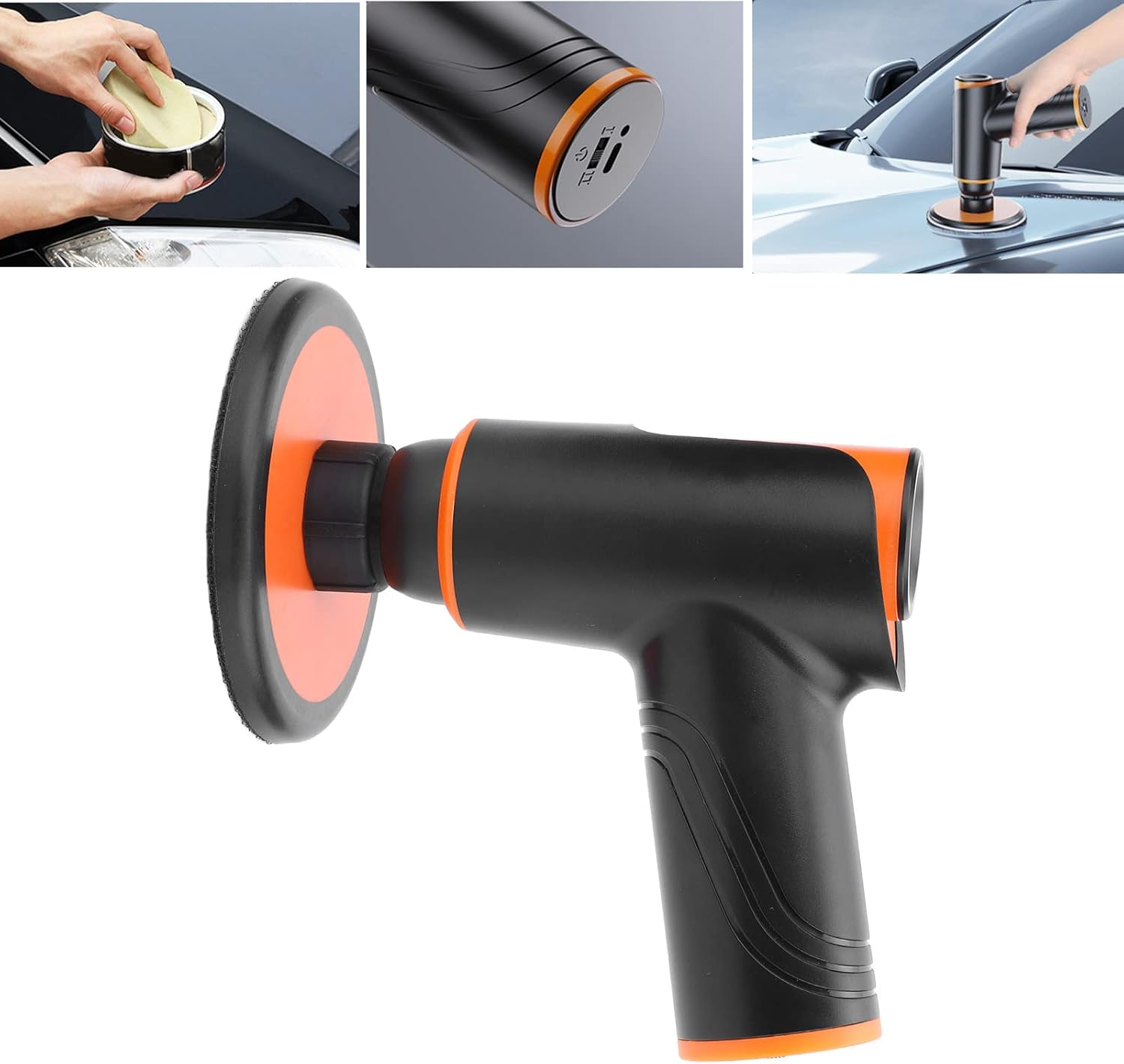 Car Polisher, Cordless Polisher Kit, Electric USB Charging Tool with 7 Buffing and Polishing Bonnets 2 Variable Speed Waxing Kit for Waxing Maintenance, Car Detailing Polishing