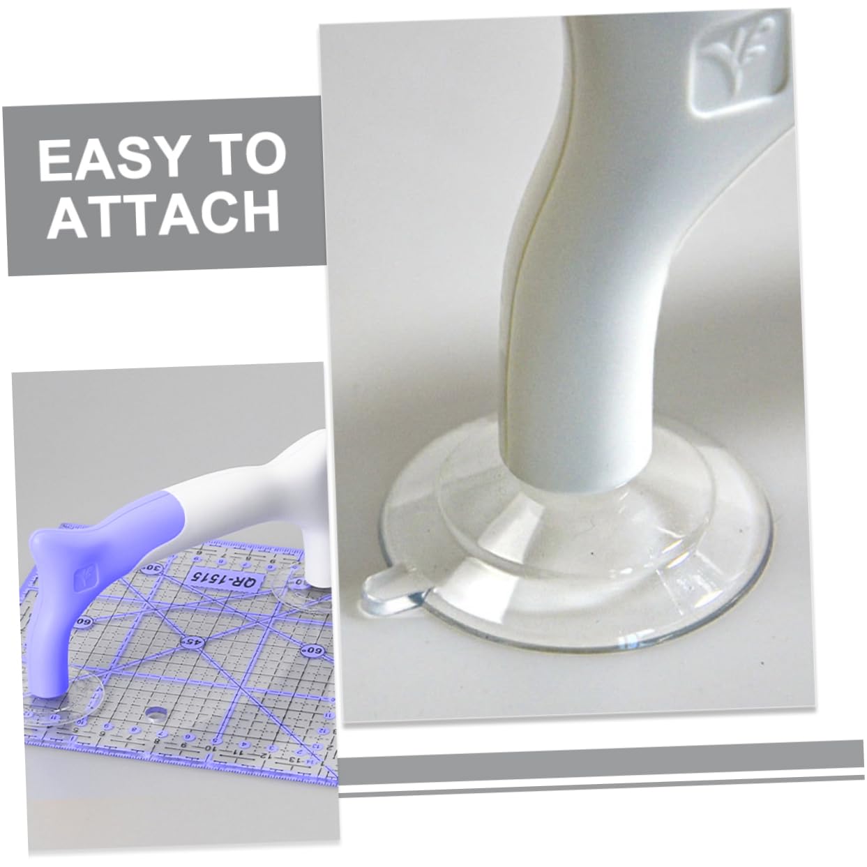 Uonlytech 5 Piezas Reparador De Regla Reglas De Costura Quilters Apretones Medida Verdadero Agarre Puntadas Gobernante Colcha Pinzas Mango De Regla Ventosa Regla De Costura Derecho A b c